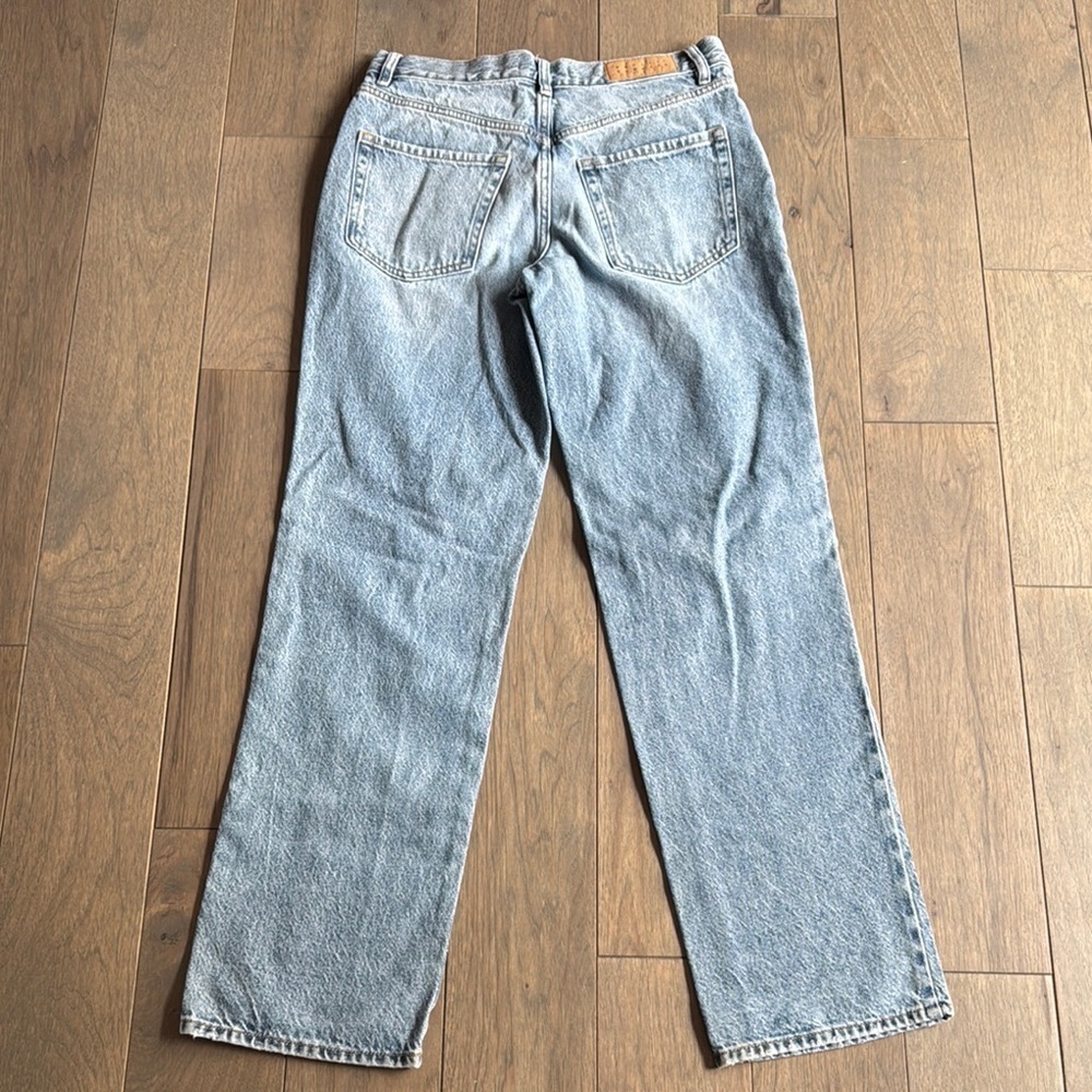 PacSun Blue Straight-Leg Distressed Jeans Sz 28 - Picture 4 of 7